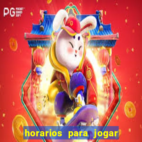 horarios para jogar fortune tiger