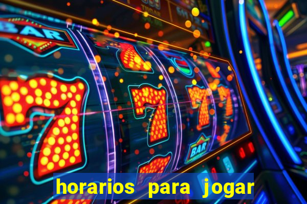 horarios para jogar fortune tiger