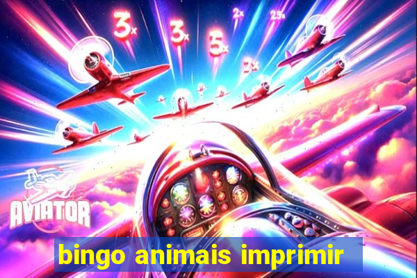 bingo animais imprimir