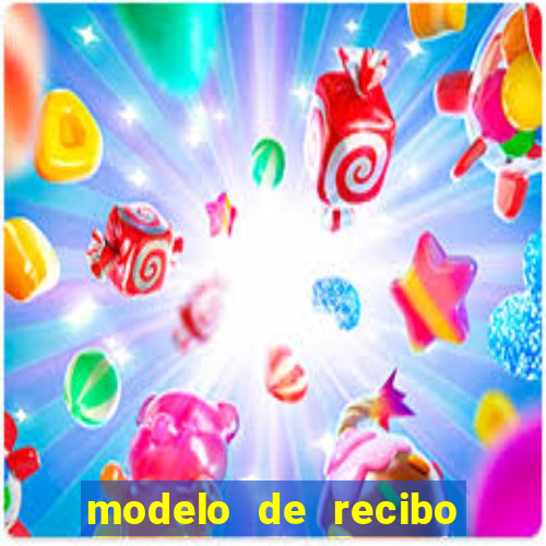 modelo de recibo de pagamento word