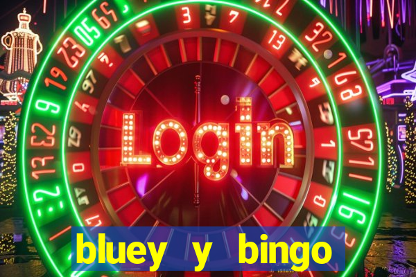 bluey y bingo bailando png