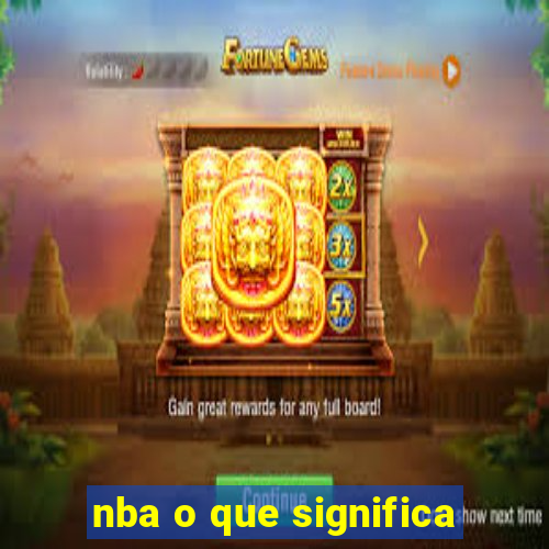 nba o que significa