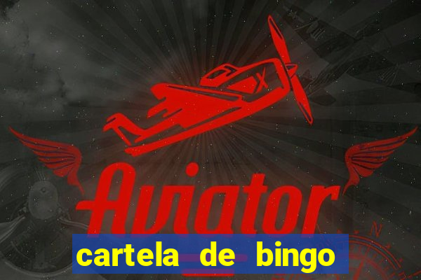 cartela de bingo pra imprimir