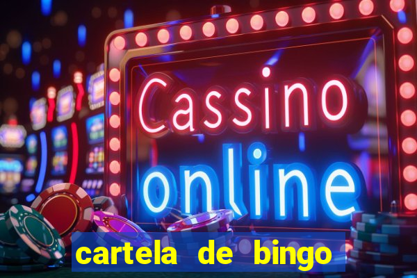 cartela de bingo pra imprimir