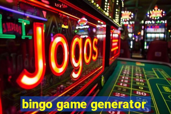 bingo game generator