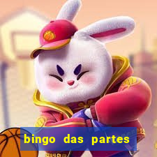 bingo das partes do corpo