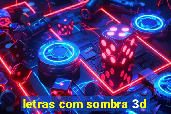 letras com sombra 3d