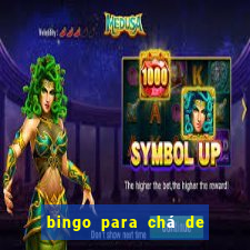 bingo para chá de bebê para imprimir grátis