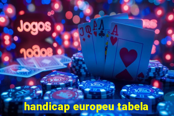 handicap europeu tabela