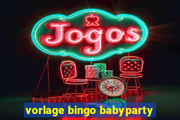 vorlage bingo babyparty