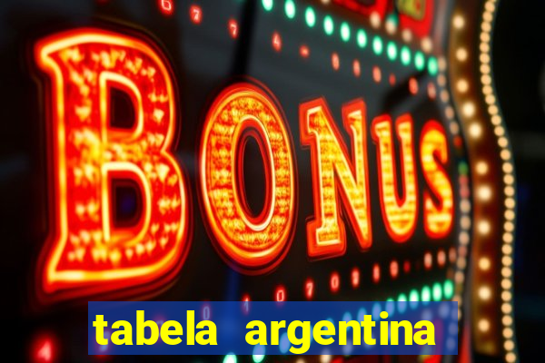 tabela argentina torneo betano