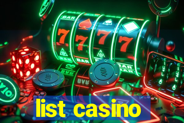 list casino