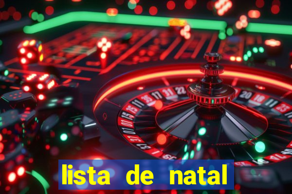 lista de natal para imprimir