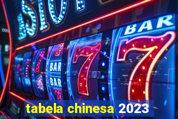 tabela chinesa 2023