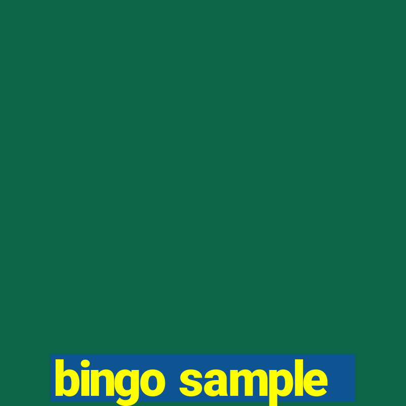 bingo sample