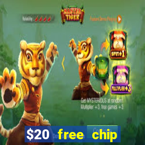 $20 free chip offered by desert nights casino