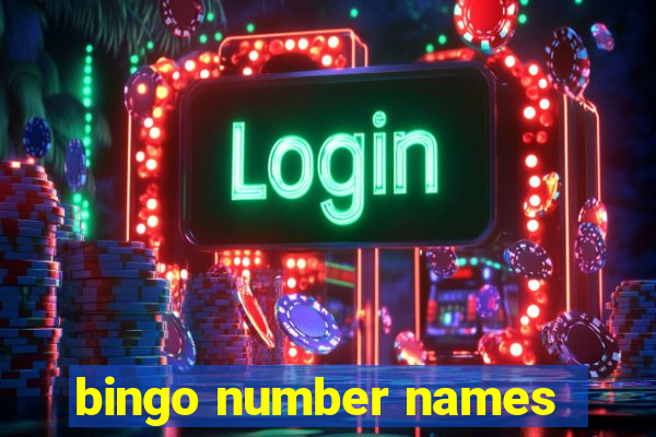 bingo number names