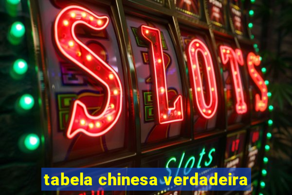 tabela chinesa verdadeira