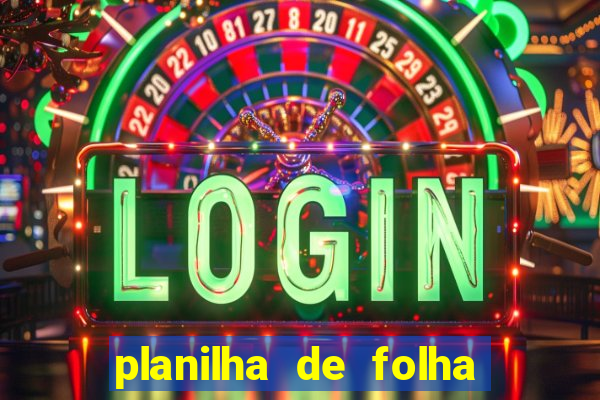 planilha de folha de pagamento