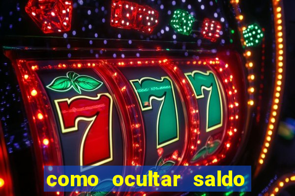 como ocultar saldo na betfair