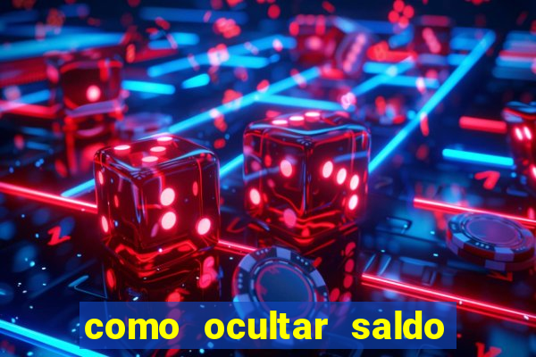 como ocultar saldo na betfair