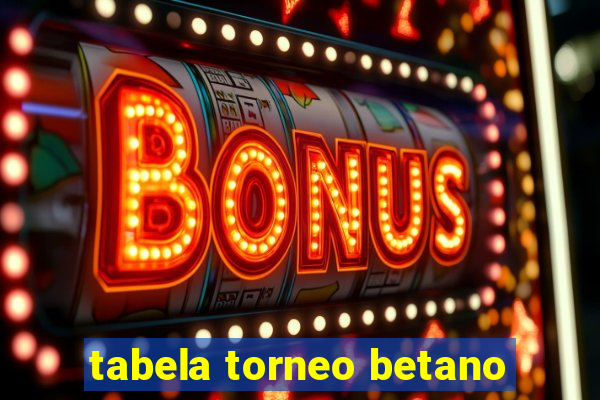 tabela torneo betano