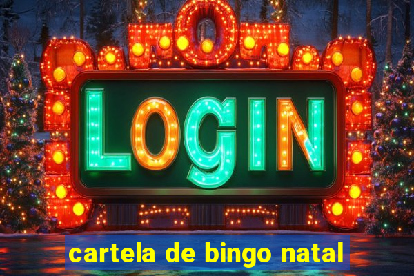 cartela de bingo natal