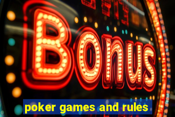 poker games and rules