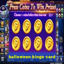 halloween bingo card