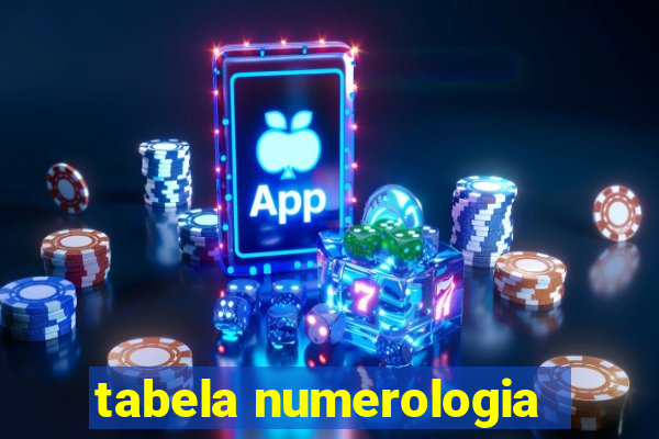 tabela numerologia