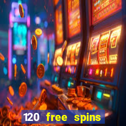 120 free spins online casino promotion