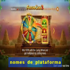 nomes de plataforma de jogos slots