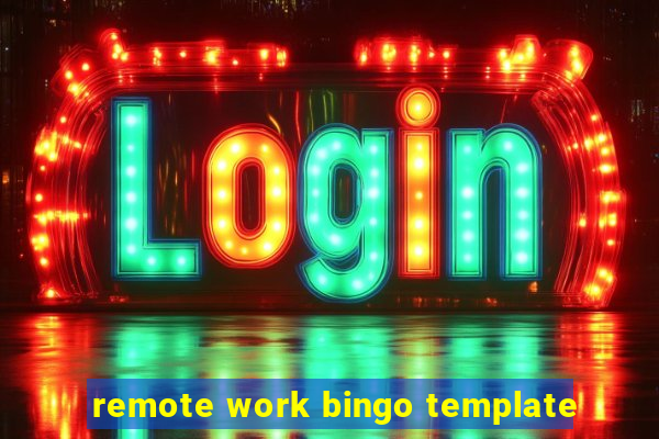 remote work bingo template