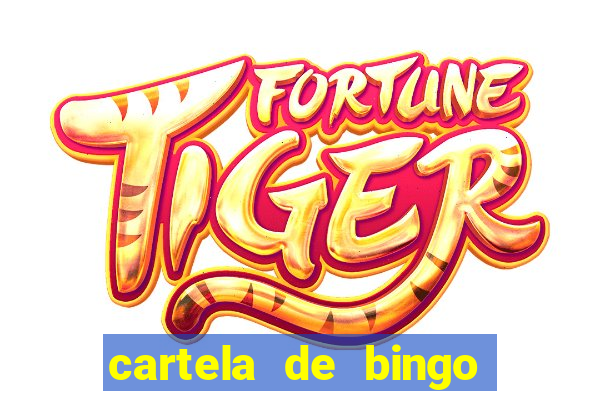 cartela de bingo pra imprimir