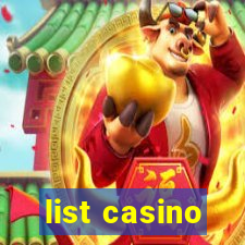 list casino