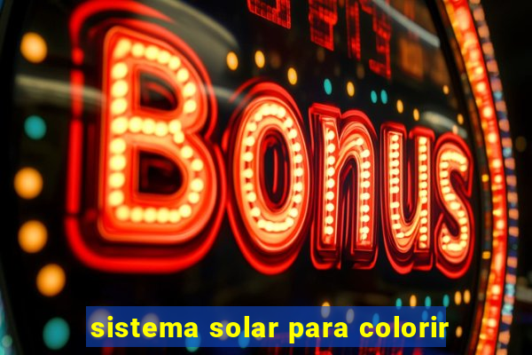 sistema solar para colorir