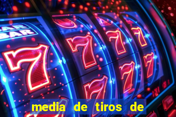 media de tiros de meta por jogo