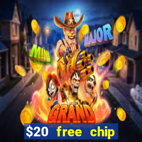 $20 free chip offered by desert nights casino