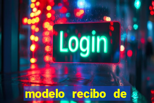 modelo recibo de pagamento word