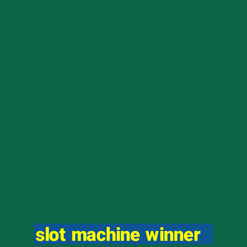 slot machine winner