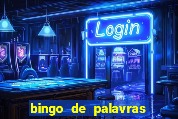 bingo de palavras 3 ano