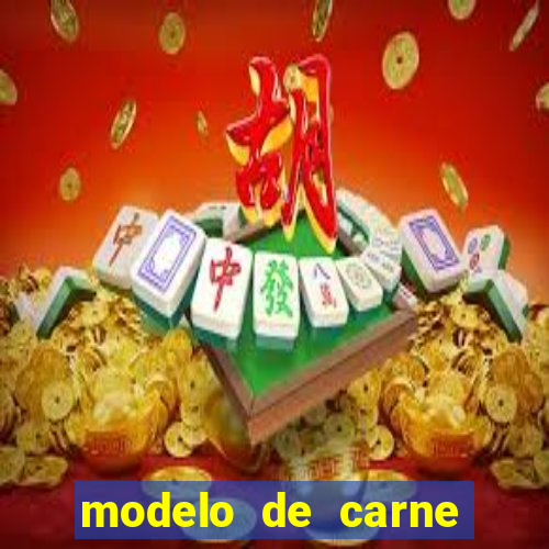 modelo de carne para pagamento