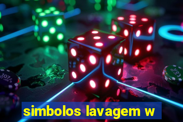 simbolos lavagem w