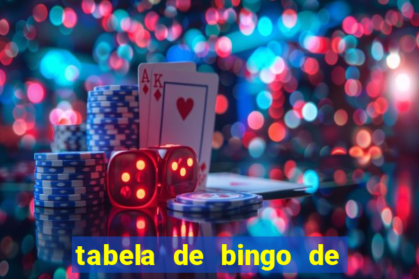 tabela de bingo de 1 a 100