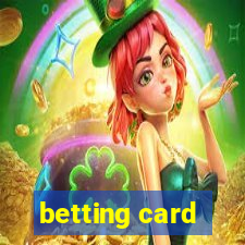 betting card