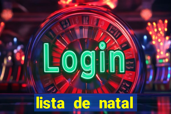 lista de natal para imprimir