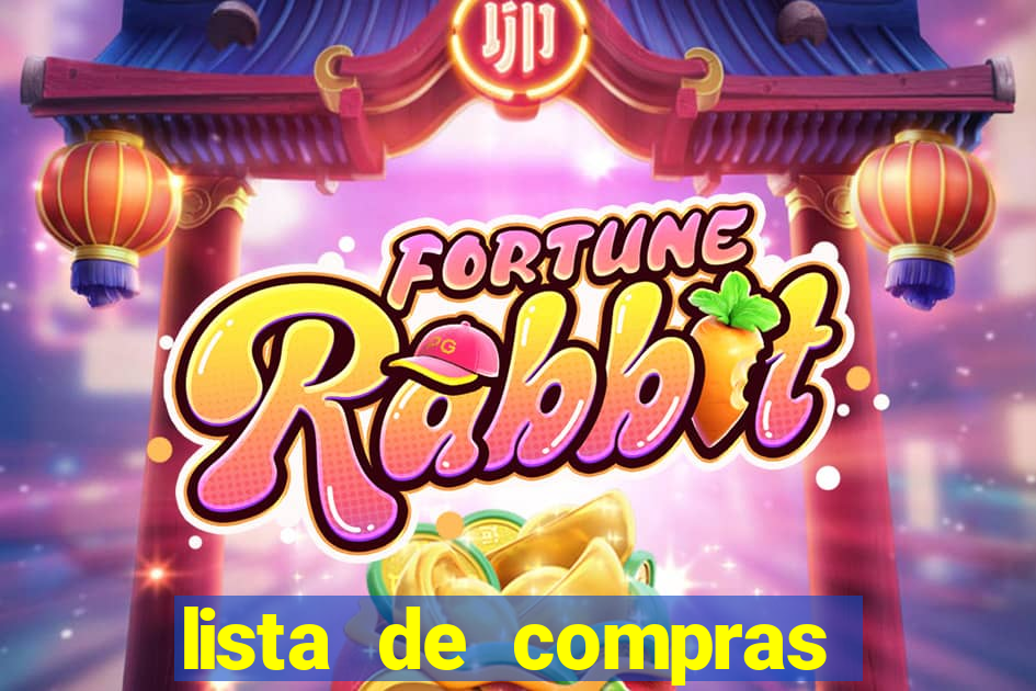 lista de compras mensal para 2 pessoas