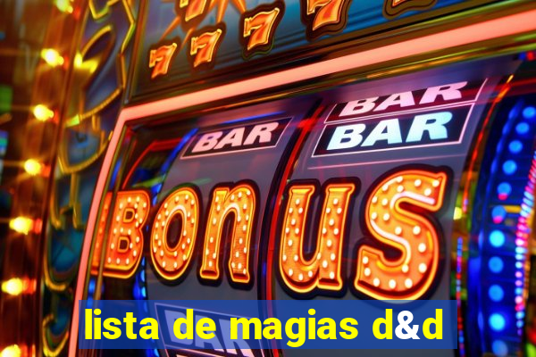 lista de magias d&d